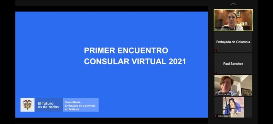 Se realizó con éxito el primer encuentro consular virtual del año con la comunidad colombiana