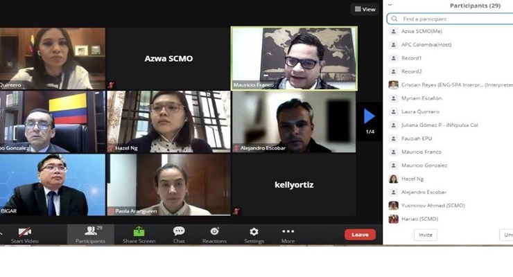 Se realizó con éxito reunión virtual sobre economía digital entre Autoridades de Malasia